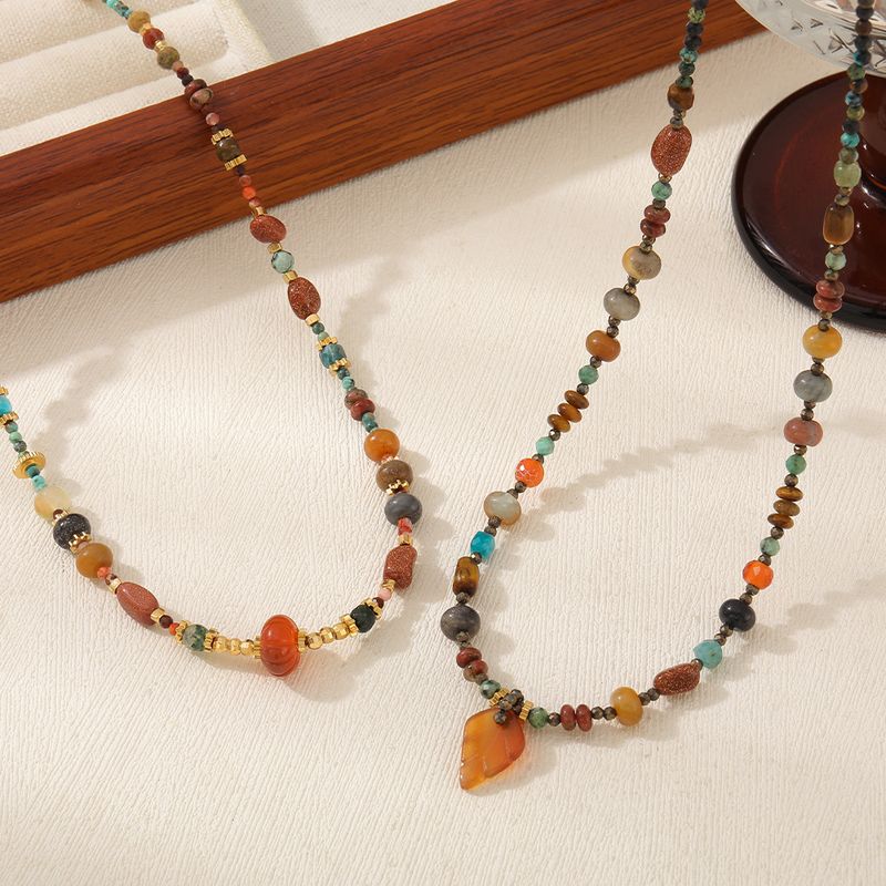 Pendente elefante in agata rossa francese, collana in pietra Jinsha, temperamento femminile, maglione etnico in pino naturale di Hubei_voghion.com