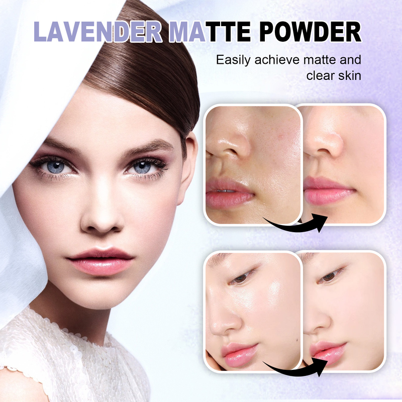 EELHOPE lavendel met mat oppervlak, licht licht, niet gemakkelijk te verwijderen make-up, natuurlijk en langdurig make-uppoeder_voghion.com