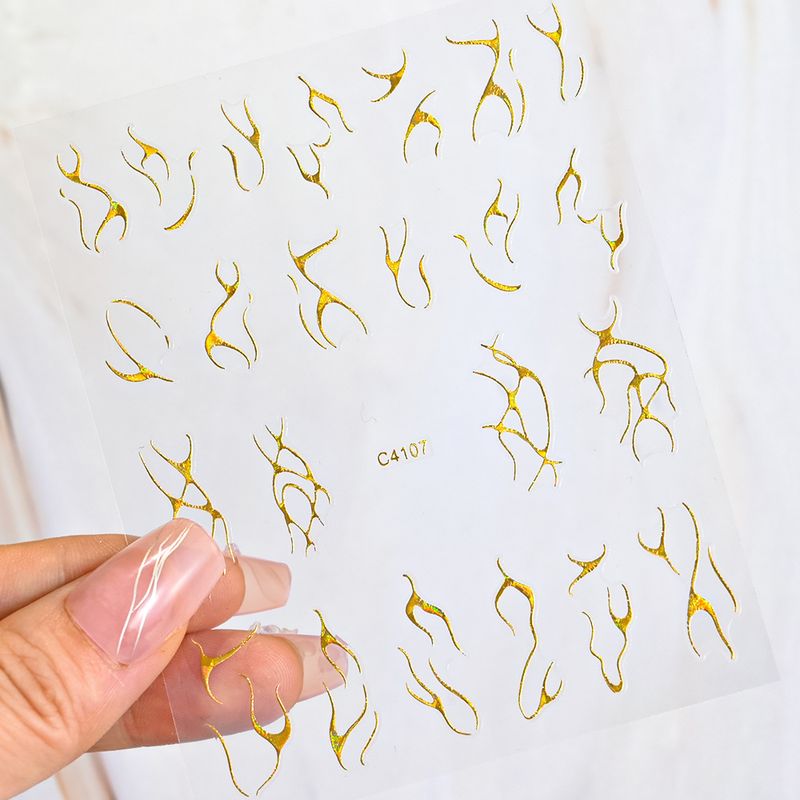 Neue Nagelaufkleber mit unregelmäßigen Linien – Y2K Grunge-Streifen | 3D-Klebe-DIY-Nagelkunst-Aufkleber für heiße Mädchen_voghion.com