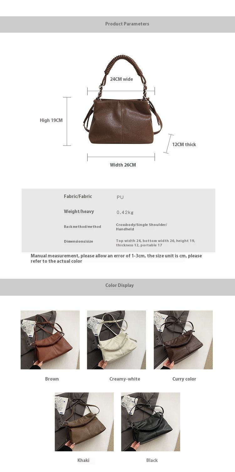 2024 nuova borsa a mano da donna di alta qualità con superficie morbida e grande capacità, borsa a tracolla, versatile, autunno e inverno_voghion.com