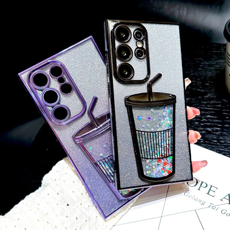 Bling Glitter Case Voor Samsung Galaxy S24 S23 S22 Ultra S24Ultra S23Ultra S22Ultra S 24 23 22 Met 3D Cup ontwerp Cover o_voghion.com
