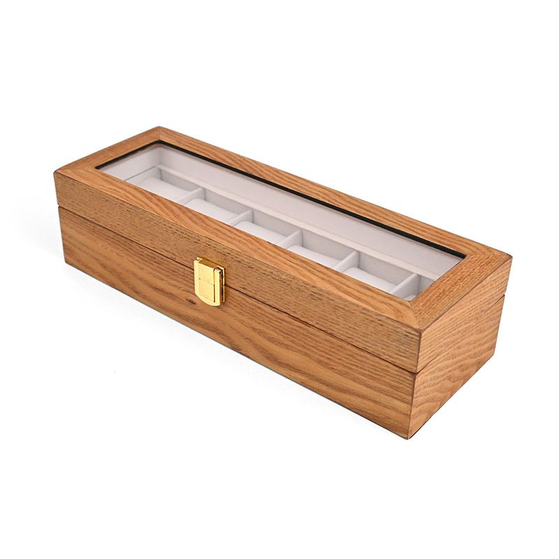 Home Storage Nuovo Spot Legno Palissandro 6 Griglia Orologio Scatola Portaoggetti Gioielli 6 Posizione Noce Anello Scatola Portaoggetti_voghion.com