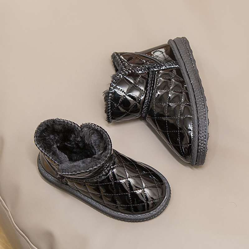 Mädchen-Schneestiefel, leicht, rutschfest, mittelhohe Winterschuhe für kleine und große Kinder_voghion.com