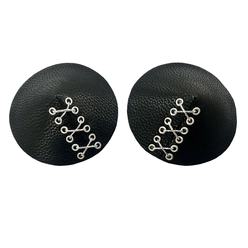 Nueva cubierta de pezón de cuero negro, parche para el pecho, estilo vendaje, parche sexy de PU para el pecho, parche sexy para el pecho._voghion.com