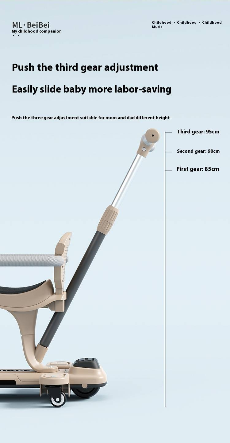 Unisex Çocuk scooter 1 ila 6 yaş arası hediye 5'i 1 arada bebek oturabilir ve yürümeye başlayan çocuk kaykayını itebilir_voghion.com