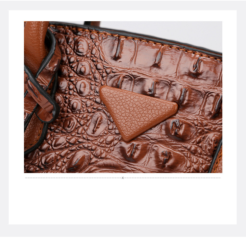 Borse a tracolla da donna Borsa a tre pezzi in coccodrillo Borsa a tracolla con texture alla moda da donna Borsa per la festa della mamma da inviare alla mamma_voghion.com