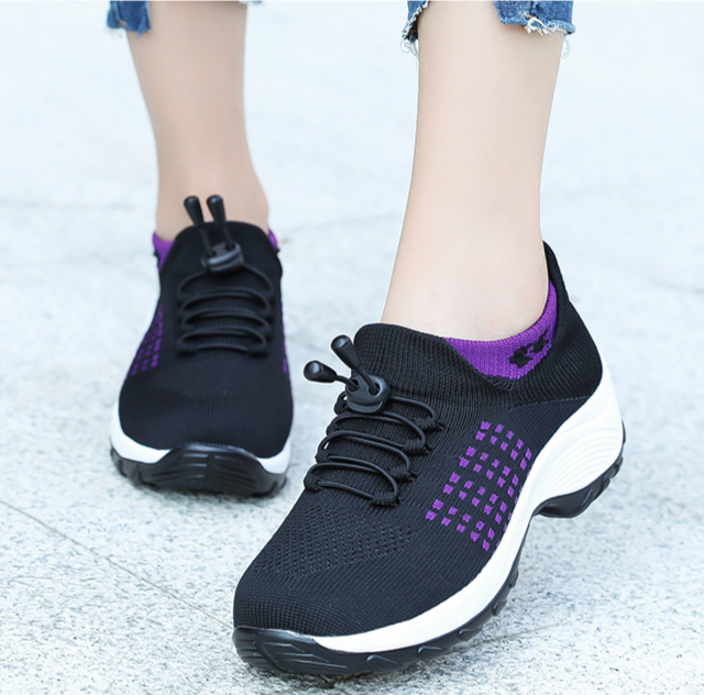 scarpe da donna casual traspiranti di grandi dimensioni calzini in rete intrecciata volanti scarpe leggere versatili suola spessa colla a freddo versione di alta qualità_voghion.com