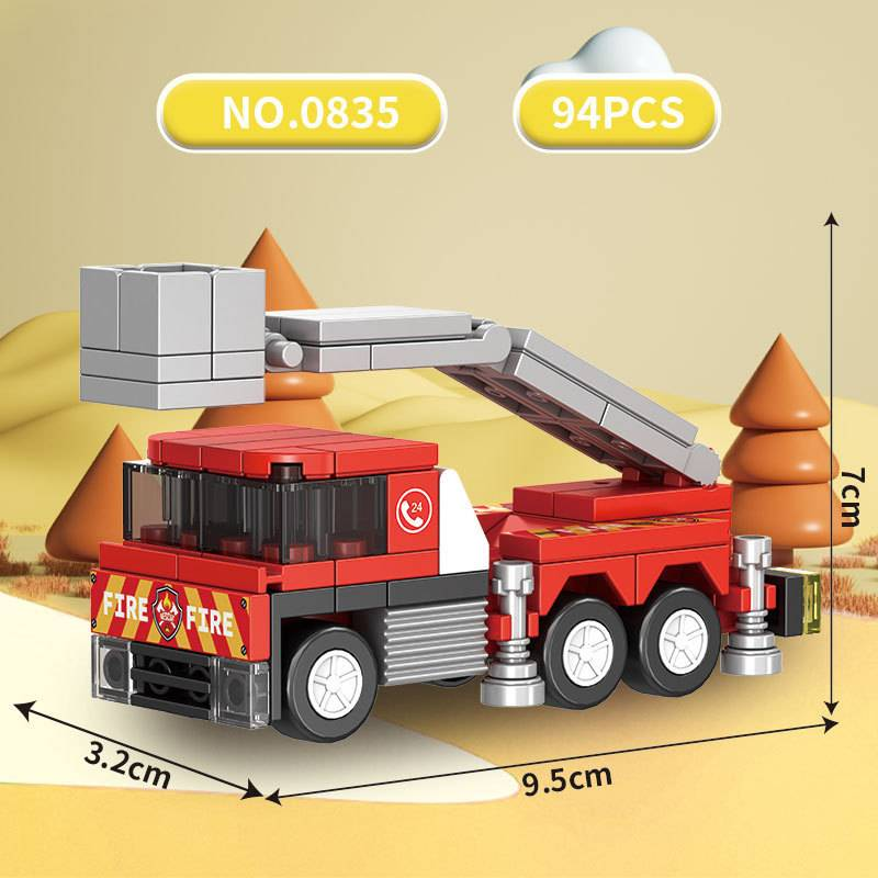 Compatible With Lego Toy Building Blocks City Transportation, Cartoon Car Assembly Engineering Car Toys Male Puzzle Model Building Blocks_voghion.com