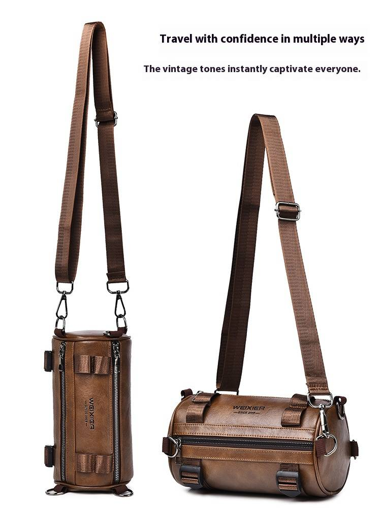 High End Men's Personalized Messenger Bag Trendy Large Capacity Leisure Waterproof Shoulder Bag Men's Bag_voghion.com