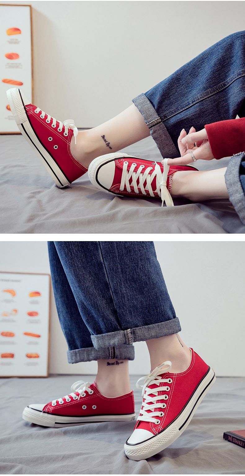 Casual Large Size Vulcanized Rubber Solid Color Sneakers_voghion.com