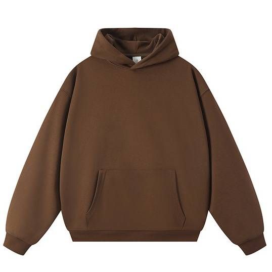 Heavyweight Fleece Hoodie – Oversized Pullover Sweatshirt With Drop Shoulder & Kangaroo Pocket (S-2XL)_voghion.com