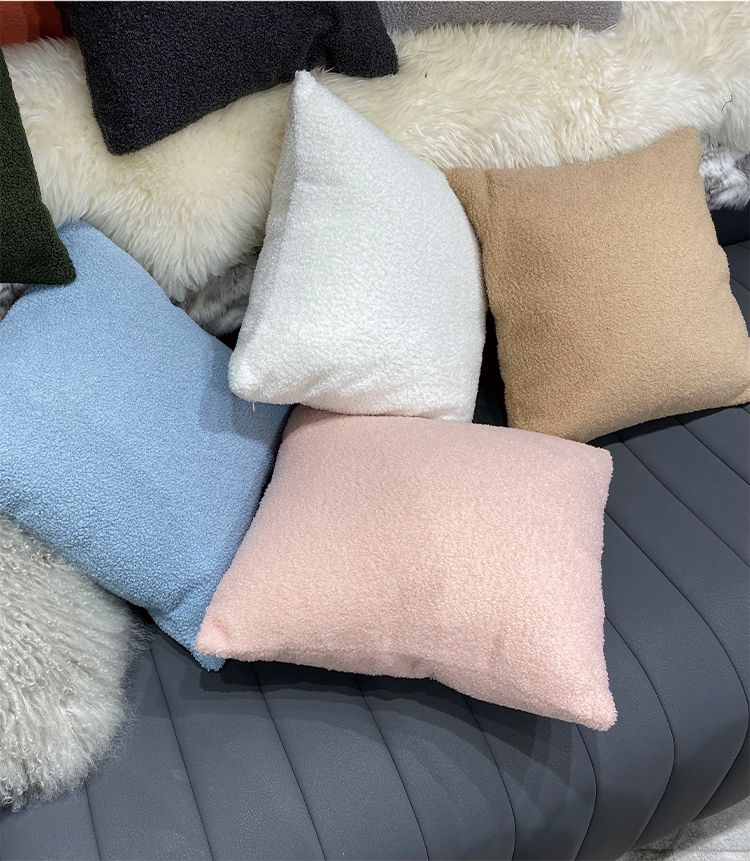 Plush Cushion Cover Cozy Faux Fur Teddy Pillow Cover For Sofa Living Room 18x18 Decorative Pillows Nordic Home Decor Pillowcase_voghion.com