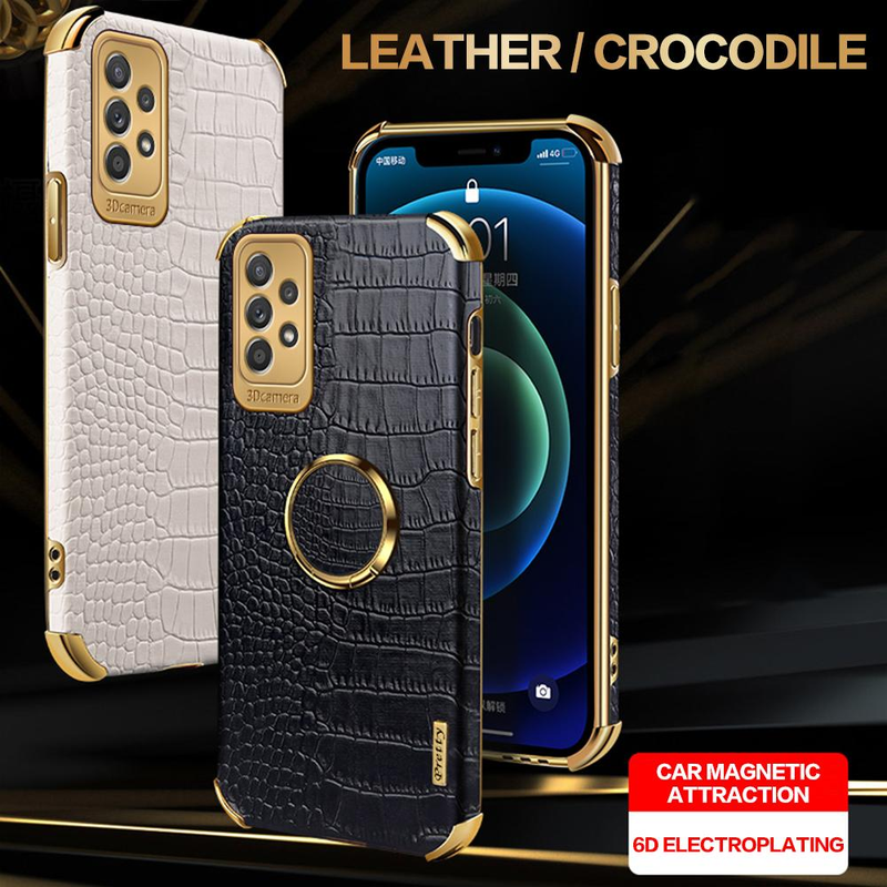 Krokodila ādas futrālis Samsung Galaxy A53 A73 A13 A52S A52 A72 A32 A14 A54 5G A 53 vāciņu futrāļi aizsardzība triecienizturīgs apvalks_voghion.com