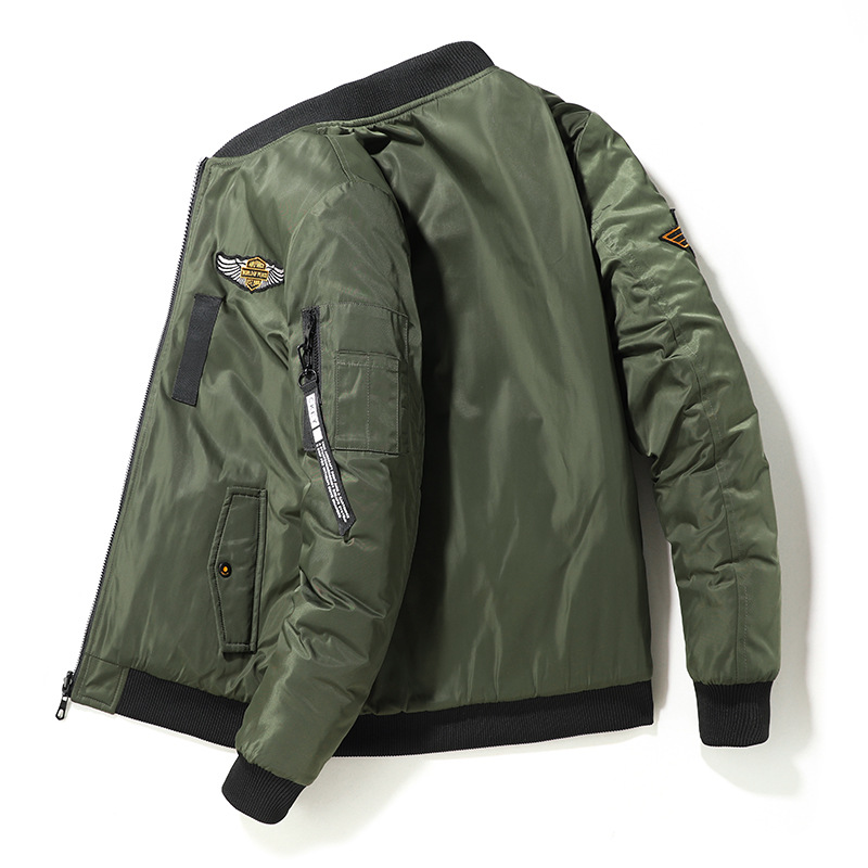 C Men's Casual Jacket Autumn And Winter Double-Sided Cotton Clothing Pilot Trendy Brand Tooling Large Size Thickened Baseba_voghion.com
