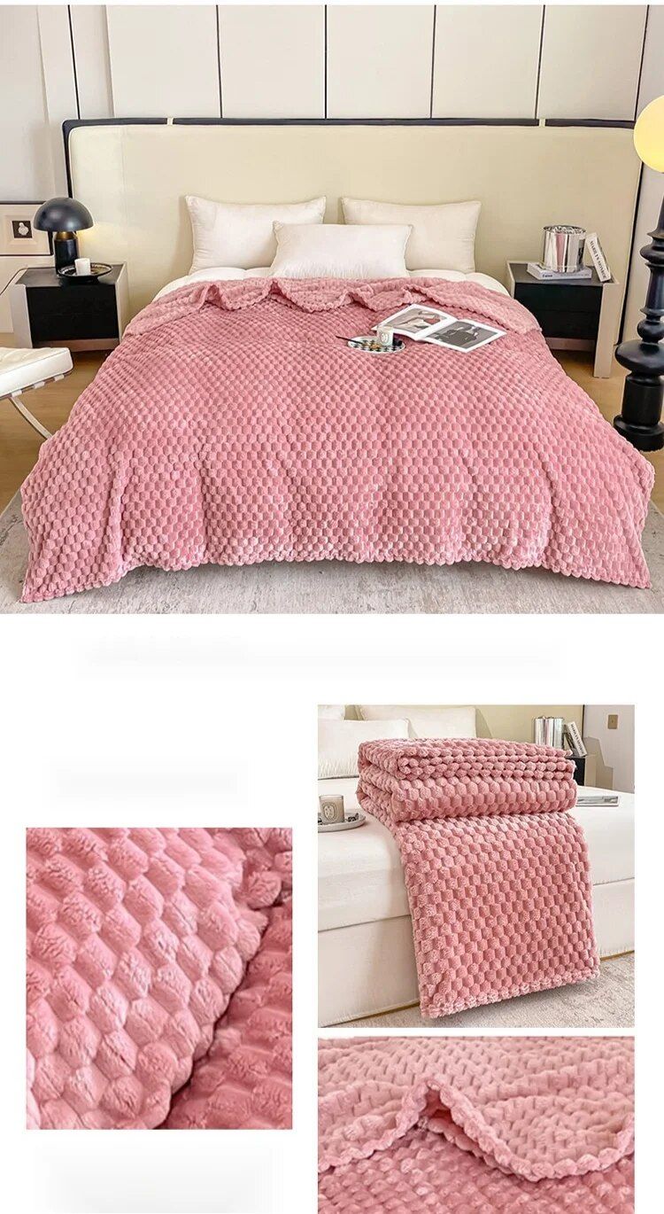 Beibei – couverture cadeau en velours corail, épaisse et chaude, couleur unie, tortue dorée, nouvelle collection Farley_voghion.com