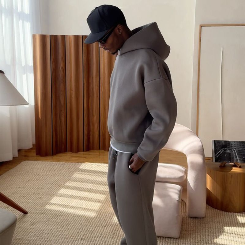 Unisex Oversized Hoodie & Jogger Set - Streetwear Casual Pullover Sweatshirt With Pockets, Comfortable Lounge Wear For Men & Women_voghion.com