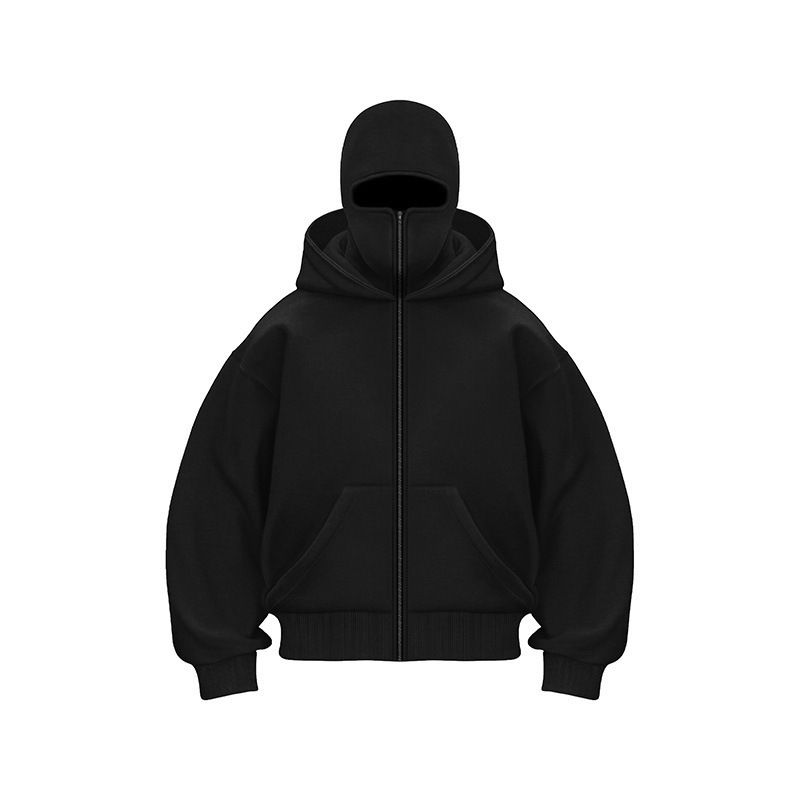 Unisex Zip-Up Hooded Sweatshirt - Lightweight Casual Pullover With Double Hood For Autumn & Winter (Black/White/Gray/Red)_voghion.com