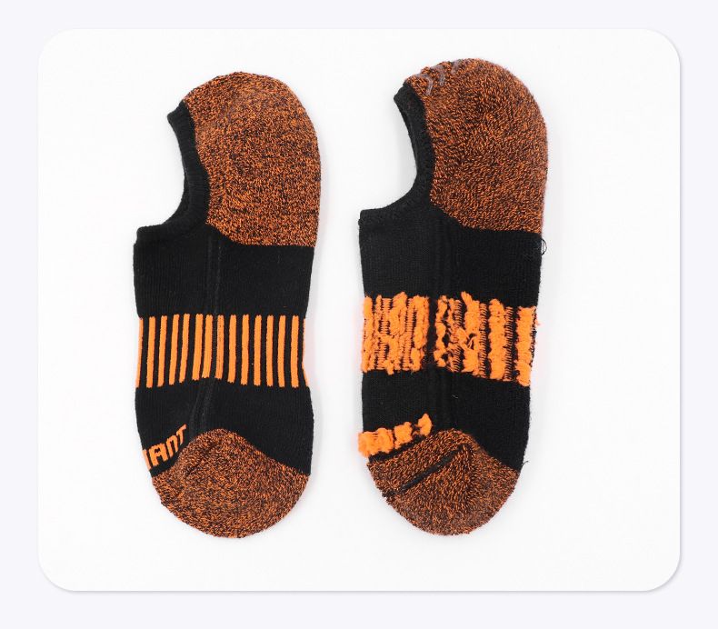 Socken Verdickte Bootssocken mit Handtuchunterseite aus Silikon für Herren, schweißabsorbierende, atmungsaktive Sportsocken mit flacher Öffnung, unsichtbare Laufsocken_voghion.com