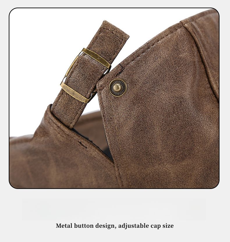 Cappello da pittore retrò da uomo, berretto versatile alla moda, berretto letterario da donna, berretto in pelle americana, cappello autunnale e invernale_voghion.com