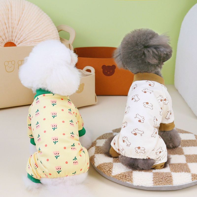 Hunde-Herbst- und Teddy-Winterkleidung, neue 23-Bein-Haustierkleidung, Sonnenblume_voghion.com