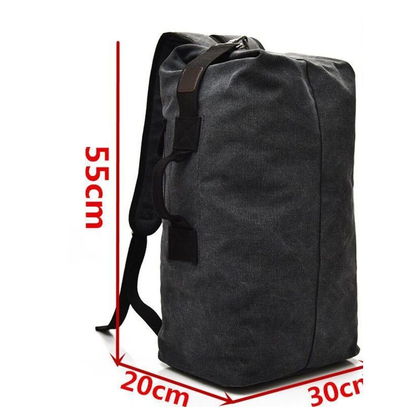Rucksack für Herren, Canvas-Eimer, Wandern, Outdoor-Reisen, Sport, multifunktional, Gepäcktasche mit großer Kapazität, Hand-gehalten_voghion.com