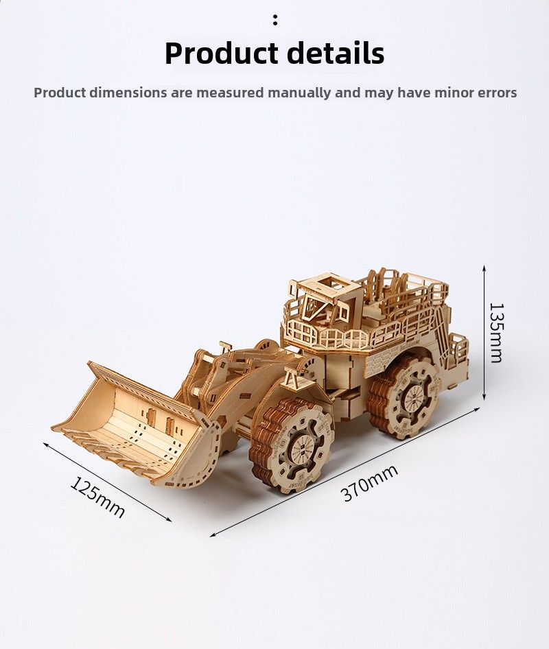 3D dreidimensionales Gabelstapler-Puzzle aus Holz, handgefertigtes Spielzeug, DIY 3D dreidimensionales Holzpuzzle, kreatives Spielzeug, Modellornament_voghion.com