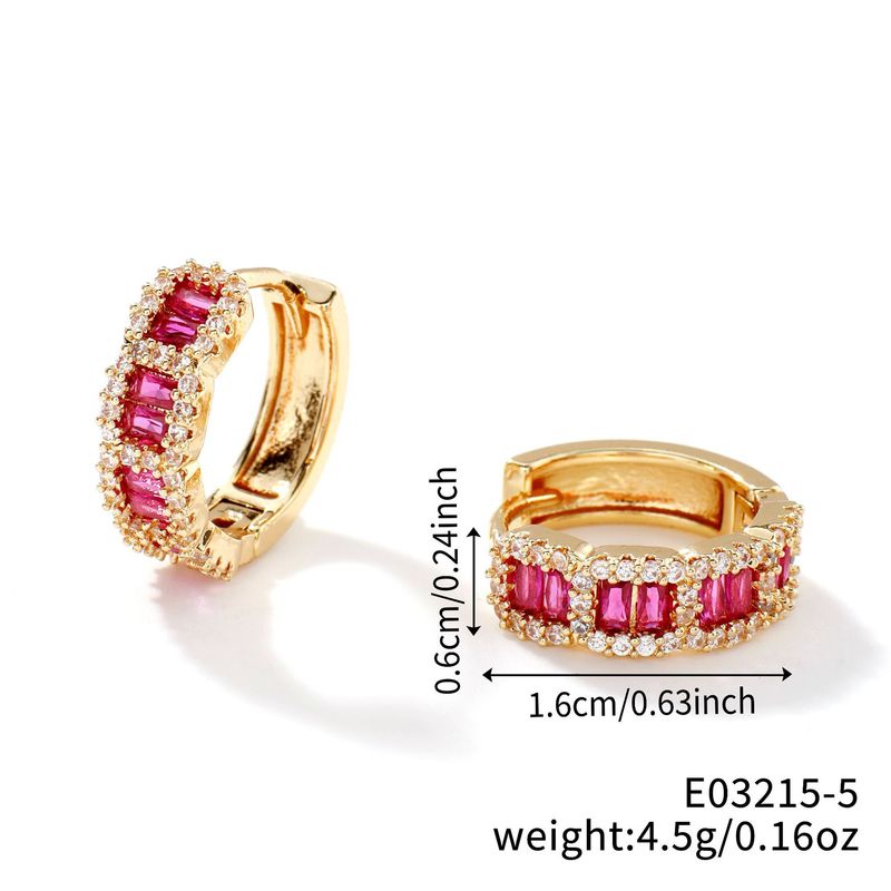 Boucles d'oreilles pendantes haut de gamme, petit groupe de boucles d'oreilles à clip colorées pour femmes, style rétro, boucles d'oreilles rondes à la mode, bijoux d'oreilles_voghion.com