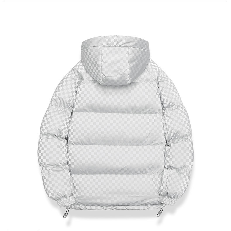 Ropa para hombre 2025 Nuevo abrigo acolchado de algodón de invierno con capucha brillante y grueso, chaqueta acolchada de algodón para hombre y mujer, abrigo de pan del mismo estilo._voghion.com