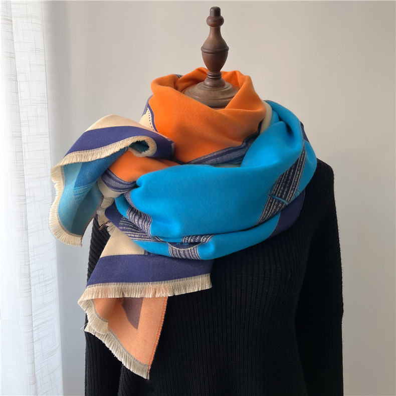 Winter Warm Cashmere Shawl Scarf For Women Design Neckerchief Pashmina Head Scarves_voghion.com