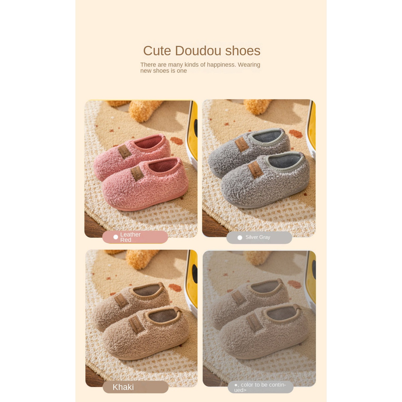 BOBDOG scarpe in cotone per bambini invernali 2-5 anni ragazzi e ragazze cartone animato pacchetto interno antiscivolo con pantofole in cotone_voghion.com