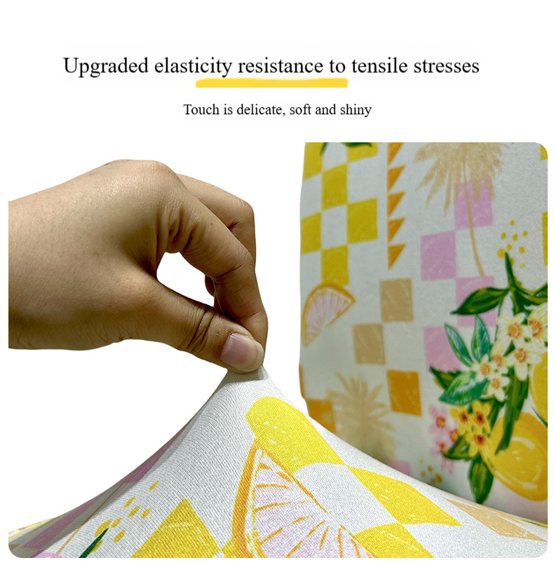 Nordic Style Stretchable Chair Covers - Floral Print, All-Season Use For Home/Dining Room/Hotel (4-Piece Set)_voghion.com