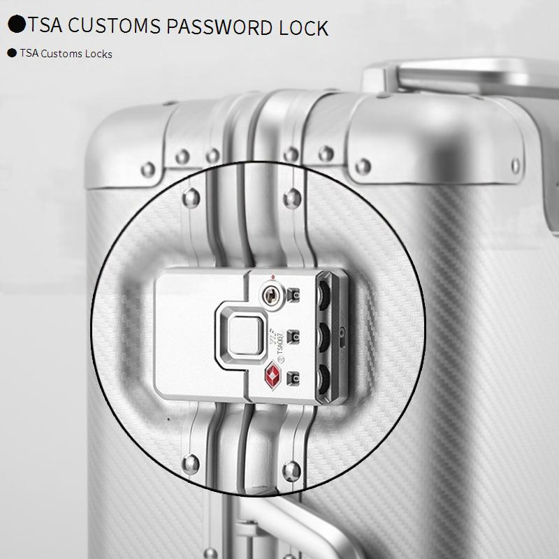Trolley aus Aluminium-Magnesium-Legierung mit Universalrädern, Herrenkoffer, Damen-Boarding-Koffer, 24-Zoll-Passwortbox, Lederkoffer, Reisekoffer_voghion.com