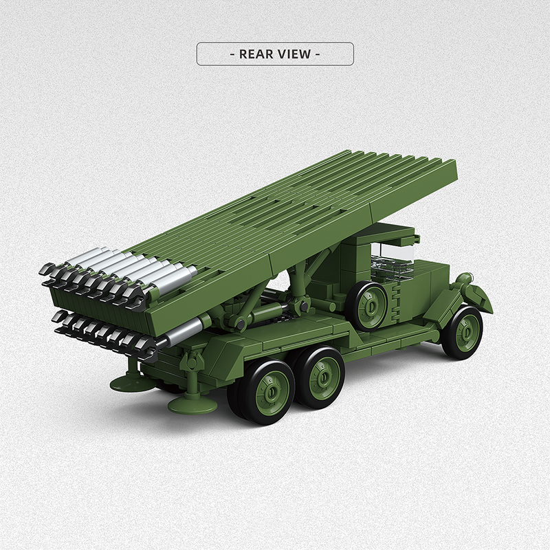 World War II Army Military Classic Model BM-13 Rocket Artillery Collector's Edition Model Kit Building Block Toy_voghion.com