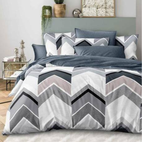Conjunto de capa de edredom geométrico, conjunto de cama de 3 peças – tamanhos EUA/UE/AU (solteiro/queen/king size), macio e respirável, estilo lençol com elástico, decoração moderna para casa_voghion.com