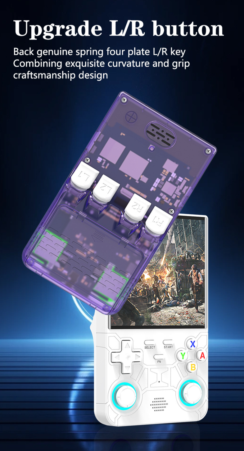 Console de jogos portátil R36 Ultra, 4,0 polegadas, retrô, para jogos, portátil, sistema Linux de código aberto, com Wi-Fi, USB e saída AV para jogos clássicos e modernos_voghion.com