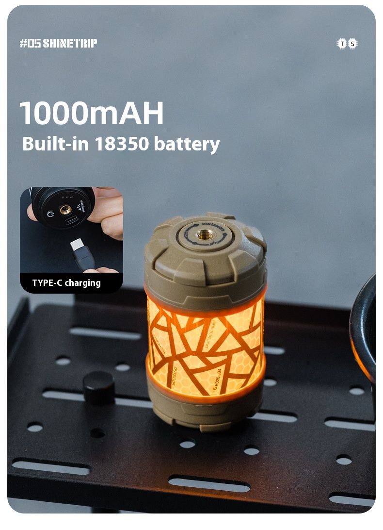 19-LED Rechargeable Camping Lantern - 360° Adjustable Light, 10000mAh Power Bank, IPX5 Waterproof, Compact 8x8x8cm (Multiple Colors)_voghion.com