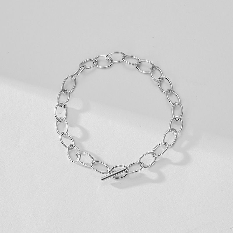 Han Yi Pure Women, Bracciale in argento con catena spessa, Bracciale cubano da uomo, Gioielli hip-hop_voghion.com
