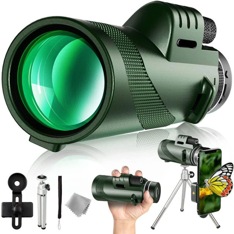 APEXEL Powerful 80X100 HD Monocular Telescope Long Range Zoom With Tripod Phone Clip For Outdoor Hunting Camping Tourism_voghion.com
