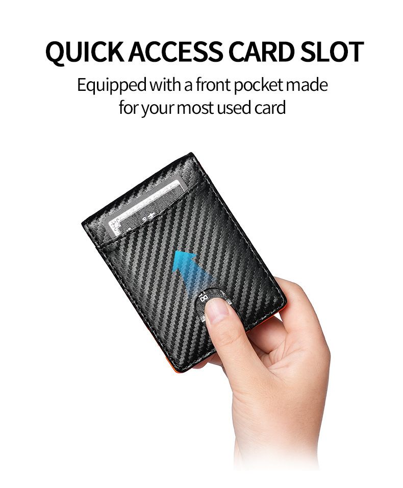 Herren-Geldbörse mit Kartenetui, komplett aus Mikrofaser-Leder, RFID-Schutz, Diebstahlschutz, neue Herren-Geldbörse aus Kohlefaser mit schlichter Textur, Dollar-Geldbörse_voghion.com