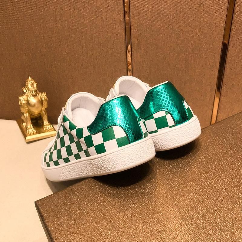 High-End Trendy Brand Spring And Autumn 2025 New Genuine Leather Sneakers White Breathable Printed Versatile Men's_voghion.com