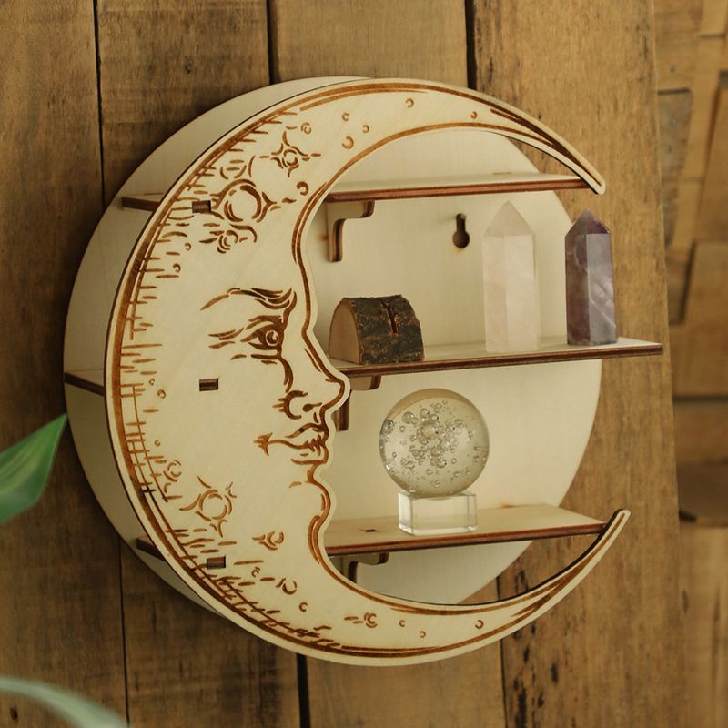 Houten wandrekken Eenvoudige huisdecoratie houten ambachten groothandel_voghion.com