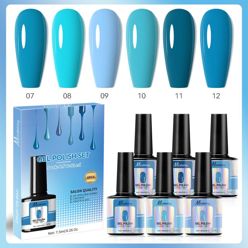 Art 6-Color Nail Polish Seasonal Transparent Series Trendy Colors Small Phototherapy Gel Set_voghion.com