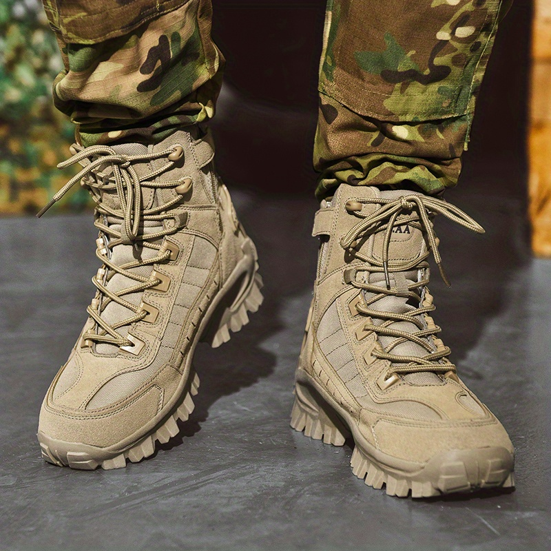 Stivali tattici militari resistenti e antiscivolo per escursioni e trekking all'aperto_voghion.com