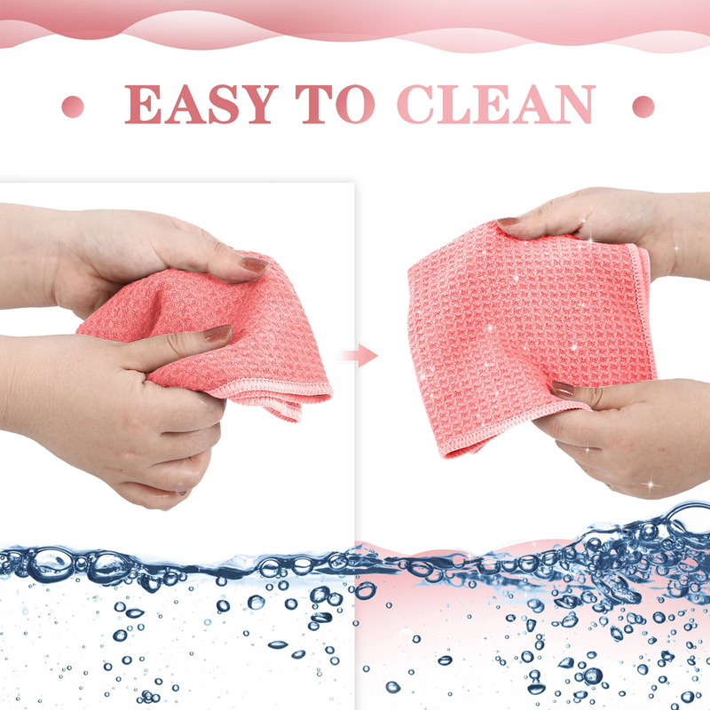 10er-Pack Küchenhandtücher aus Mikrofaser, Waffelgewebe (27,9 x 27,9 cm), sehr saugfähig_voghion.com