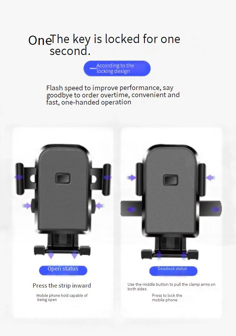 Universelle Motorrad-Telefonhalterung – Verriegeln und Lösen mit einem Tastendruck, Anti-Shake, passend für Fahrrad/E-Bike/Roller (Lenker/Rückspiegel/erweiterte Version)_voghion.com