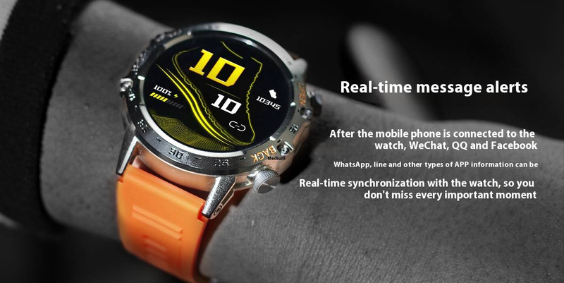 Smartwatch für Herren mit Blutdruck- und Blutsauerstoffmessgerät, wasserdichtem Fitness-Tracker, Bluetooth-Anruf, Herzfrequenz- und Schlaf-Tracking_voghion.com