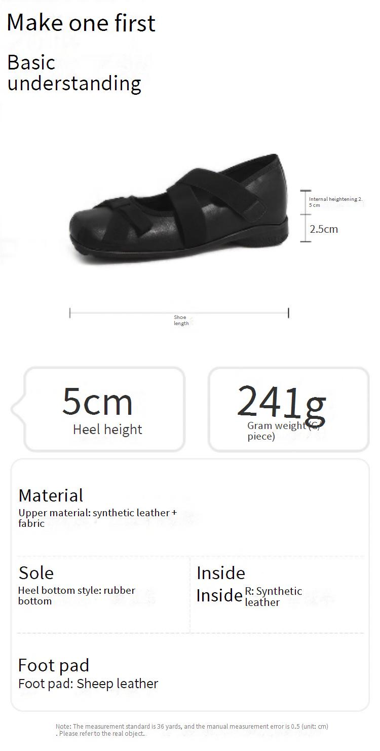 【Hidden Heel 2.5cm】Cameido Sport Ballet Shoes For Women, 2025 Autumn Bow Cross Strap Hook And Loop Mary Jane Shoes_voghion.com
