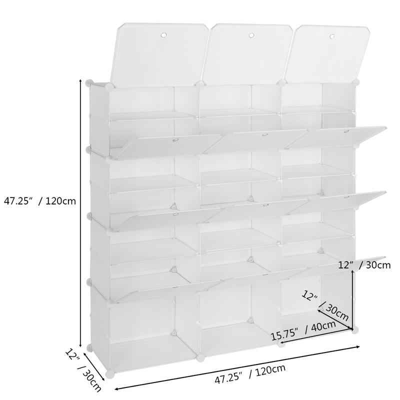 Étagère à chaussures portable à 7 niveaux, 42 paires, 21 compartiments, extensible, pour talons, bottes, chaussons, blanc_voghion.com