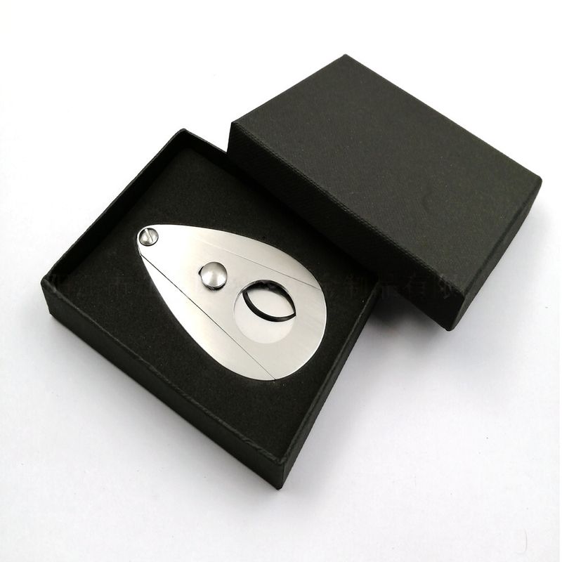 Stainless Steel Cigar Cutter Double Blade Portable Metal Cigar Scissors Guillotine With Gift Box Set, Durable Cigar Accessories For Men_voghion.com