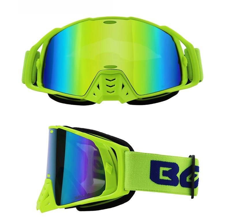 Winddichte Motorradbrille für Unisex mit austauschbaren Gläsern – UV-Schutz, Antibeschlag, für Radfahren, Skifahren und Outdoor-Sport_voghion.com